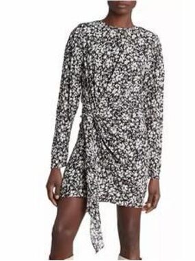 Isabel Marant Black & White Abstract Mini Dress